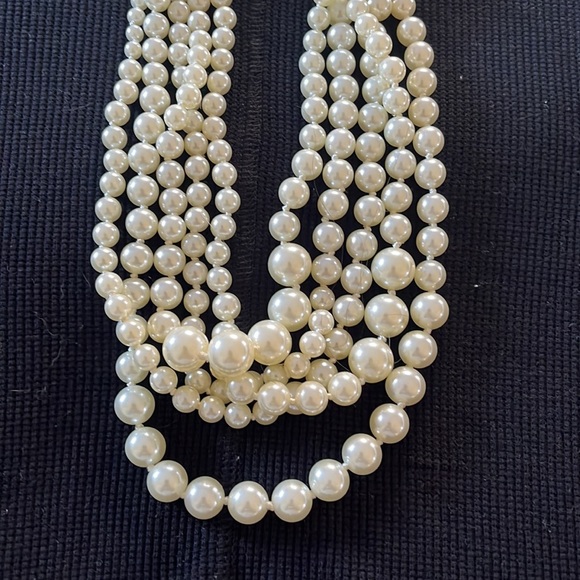 J Crew Multi Strand Pearl Necklace - Picture 2 of 3